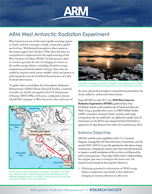 ARM West Antarctic Radiation Experiment