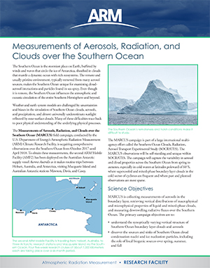 Measurements of Aerosols, Radiation, and Clouds of the Southern Ocean