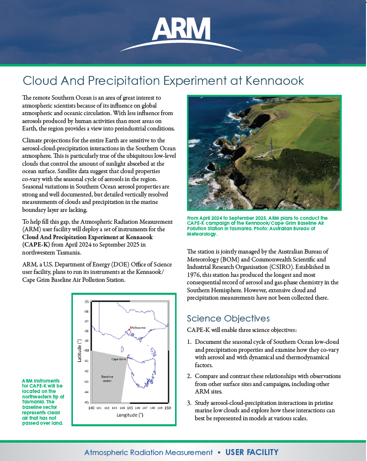 Cloud and Precipitation Experiment at Kennaook
